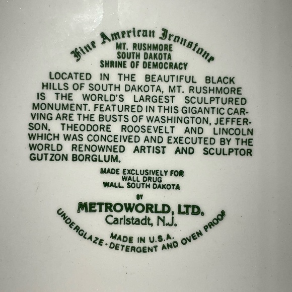 Mount Rushmore Display Decorative Plate - Picture 3 of 3